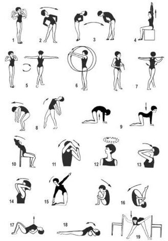 A series of exercises for osteochondosis